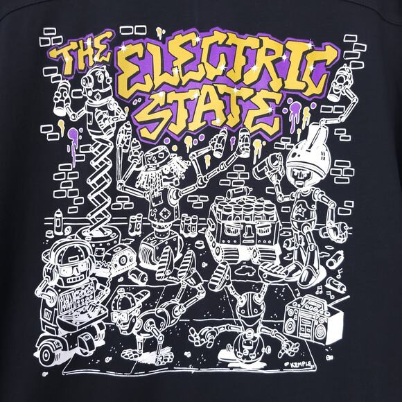 The Electric State Shirt Mens Large Pullover Cast Crew 2024 Millie Bobbie Brown - Picture 2 of 11